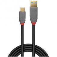 Lindy usb 3.1 kabel typ a / c 5a pd anthra line m / m 0.5m (36910)