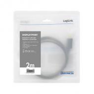 Logilink displayport-kabel dp 1.2 zu dvi 1.2 5,0m schwarz (cv0133)