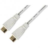 Techly hdmi high speed kabel mit ethernet, m / m, 1m, weiß (icoc-hdmi-4-010nwt)