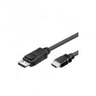 TECHLY Konverterkabel DisplayPort 1.1 auf HDMI schwarz 2m konvertiert das DisplayPort Signal in ein HDMI Signal (ICOC-DSP-H-020)