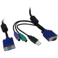 Inter-tech ipc 19" kvm-kabel vga / ps2 / usb, 3 m länge (88887250)