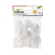 Pompons, weiß