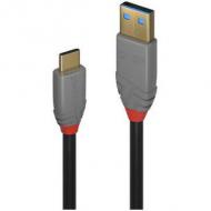 Lindy usb 3.1 kabel typ a / c 5a pd anthra line m / m 1m (36911)