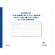 ELVE Registre "Inspection du travail et comité dhygine et de sécurité, dangers graves et imminents", 20 pages, folioté de 1  9, 210 x 297 mm, papier 100 g / m2, imprimé en bleu, couverture couché brillant deux faces reliure piqre (1465)