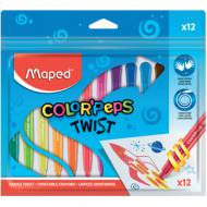 Wachsmalstifte COLORPEPS TWIST, 12er Polybeutel