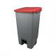 Tret-Abfalleimer "the step chief", grau / rot H2405534