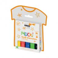 MUCKI Stoff-Sternchen Stoffmalstift, 5er-Set