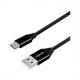 Symbolbild: USB 2.0 Anschlusskabel, USB-A Stecker - USB-C Stecker, schwarz CU0147