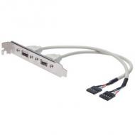 USB 2.0 Slotblech, 2x USB Port - IDC (5-pin)