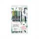 Watercoloring-Set "Greenery", 11-teilig - Rückansicht WCS-GR