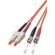 LWL Patchkabel, konfektioniert, 2 x ST Stecker <br>- SC-Duplex Stecker
