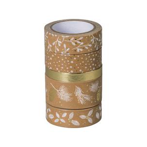 Deko-Klebeband Natur, gold / weiß 203584527
