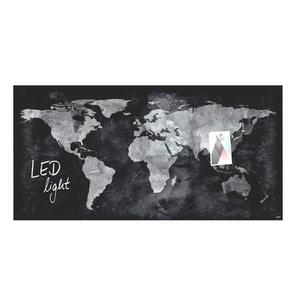Glas-Magnettafel artverum LED light - Weltkarte GL409