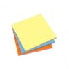 Moderationskarten, farbig sortiert: gelb, blau, orange