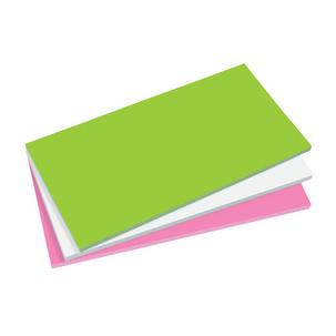 Moderationskarten, farbig sortiert: grün, weiß, pink MU135