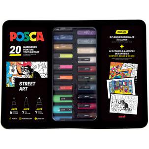 Pigmentmarker POSCA "Street art", 20er Metallbox  M POSCA/20 001