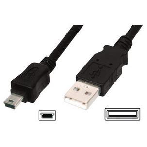USB 2.0 Anschlusskabel, USB-A Stecker - Mini USB-B Stecker AK-300130-018-S
