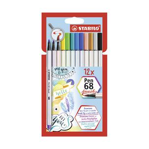 Pinselstift Pen 68 brush, 12er Karton-Etui 568/12-21