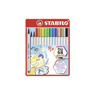 Pinselstift Pen 68 brush, 15er Metall-Etui 568/15-32
