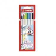 Pinselstift Pen 68 brush, 8er Karton-Etui