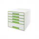Schubladenbox WOW CUBE, perlweiß / grün 5214-20-16