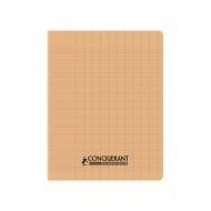 CONQUERANT CLASSIQUE Cahier 170 x 220 mm, séys, orange reliure piqre, 48 pages, couverture polypro, papier 90 g (100105471)