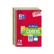 Oxford Cahier piqre, 170 x 220 mm, seys, 96 pages,lot de 5 ---------------- pour le marché: F ------------------------couverture en carton, reliure piqre, papier Optik paper 90g contenu: 5 cahiers (400084973  /  400073626  /  400085882)