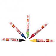 Marabu KiDS Textilmarker, 5 x 3 ml, 5er Blister Textilstifte für Kinder, einfache Fixierung, für helle Stoffe, für kreative Designs auf Textilien, sortiert in den Farben: gelb, rot, blau, grün und schwarz (0314000000001)