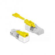 Delock rj45 port blocker set 5 stück weiß / gelb (85334)