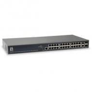 Levelone switch 26x ge gep-2681      2xgsfp 19" 185w 24xpoe (gep-2681)