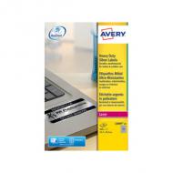 AVERY Etiquette, ultra-résistant, 45,7 x 21,2 mm, argent coloris métal, matire polyester, pour imprimantes laser contenu: 960 étiquettes sur 20 feuilles A4 (L6009-20.FR)