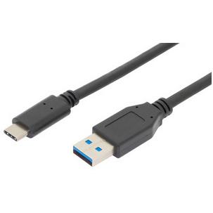 USB 3.1 Anschlusskabel, USB-C Stecker - USB-A Stecker AK-300146-010-S