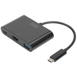 USB 3.0 / 3.1 Multiportadapter, USB-C - HDMI, USB-A, USB-C DA-70855