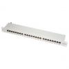 19" Patch Panel Kat.6A, 24 Ports, lichtgrau