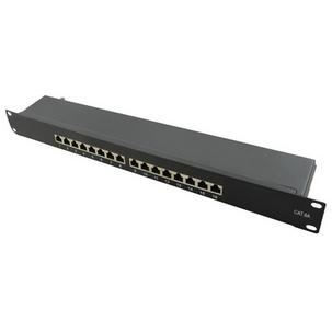 19" Patch Panel Kat.6A, 16 Ports, schwarz NP0076