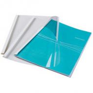 Fellowes Thermobindemappe Standard, DIN A4, 10 mm, weiß Rückseite: Karton matt, 200 g / qm Vorderseite: transparentes Deckblatt aus PVC Blattkapazität: 81-100 Blatt Inhalt: 100 Stück (5391401)