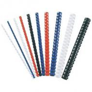 Fellowes Plastikbinderücken, DIN A4, 21 Ringe, 6 mm, blau Stanzteilung: 14,28 mm, rund, Bindekapazität: 2-20 Blatt Inhalt: 25 Stück (5330102 / CRC53301)