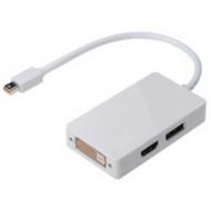 Mini DisplayPort 1.1a - 3in1 Konverter, mDP - HDMI-A - DVI