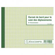 EXACOMPTA Carnet de bord pour le suivi des déplacements papier 110 g / m2, format: 148 x 190 mm horizontal, 60 pages (5090E)  permet de consigner lidentité du conducteur, la date, lheure de départ et darrivée pour chaque déplacement