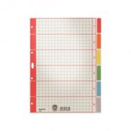 Blanko Karton-Register extrastark, 6-teilig, grau