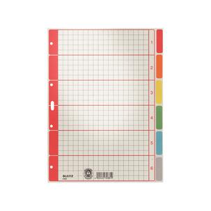 Blanko Karton-Register extrastark, 6-teilig, grau 4350-00-85