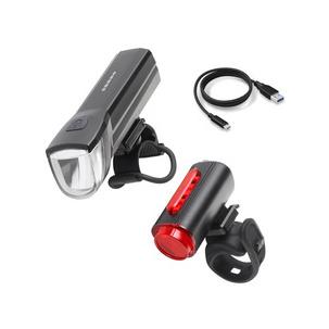 Fahrrad Akku-USB-LED-Beleuchtungs-Set TWIN, 30 Lux 50363