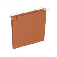ELBA Dossiers suspendus MEDIUM FLEX, pour tiroir, fond V orange, carton kraft 230 g / m2, entraxe: 330 mm, barrette métal flex 8 mm, mise en continu par bouton-pression métal, porte-étiquette gaine loupe, renfort du fond carte collée contenu: 25 pices (400126851)