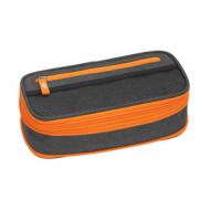 Schlamper-Etui NEON Stretch, grau / neonorange