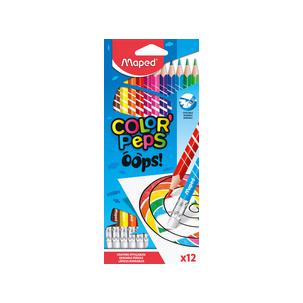 Dreikant-Buntstift COLORPEPS, radierbar - 12er Kartonetui 832812