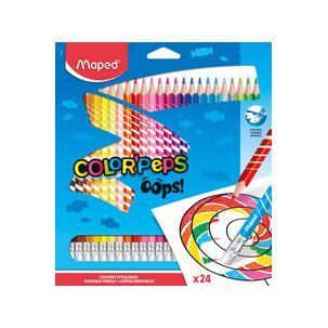 Dreikant-Buntstift COLORPEPS, radierbar - 24er Kartonetui 832824