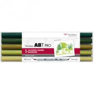 Marker ABT PRO, 5er Set Green Colors