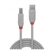 Lindy usb 2.0 kabel typ a / b anthra line m / m 1m (36682)