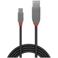 Lindy usb 2.0 kabel typ a / mini-b anthra line m / m 2m (36723)