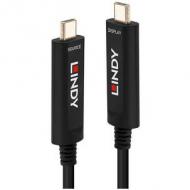 Lindy 15m fibre optic hybrid usb typ c video kabel (38503)